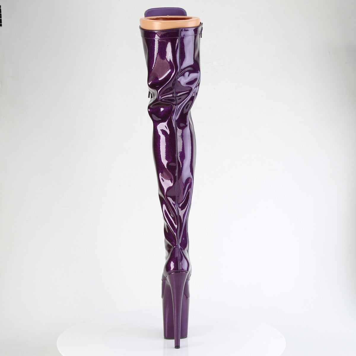 8 Inch Heel FLAMINGO-3020GP Purple Glitter