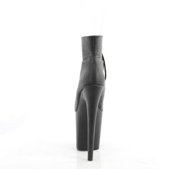 8 Inch Heel FLAMINGO-800-22 Black Faux Leather