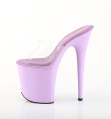 8 Inch Heel FLAMINGO-801 Clear Lavender