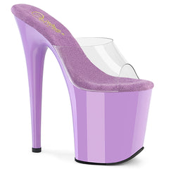 Pleaser Flamingo 801 Clear Lavender Platform Shoes