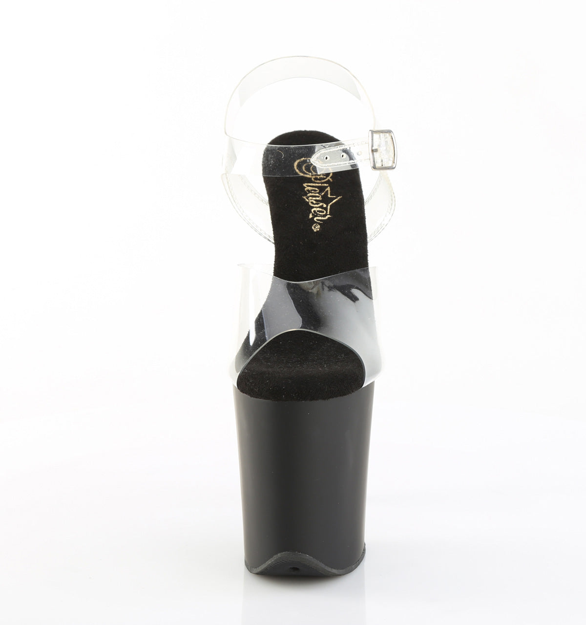 8 Inch Heel FLAMINGO-808 Clear Matte Black