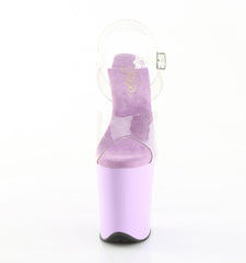 8 Inch Heel FLAMINGO-808 Clear Lavender