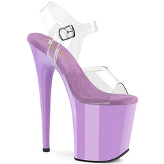 Pleaser Flamingo 808 Clear Lavender Platform Shoes