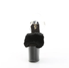 8 Inch Heel FLAMINGO-808FUR Black Faux Fur