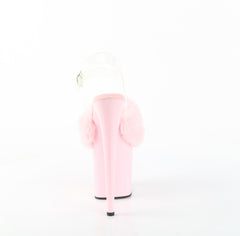8 Inch Heel FLAMINGO-808FUR Baby Pink Faux Fur