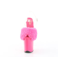 8 Inch Heel FLAMINGO-808FUR Fuchsia Faux Fur