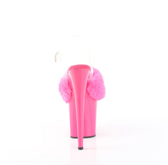 8 Inch Heel FLAMINGO-808FUR Fuchsia Faux Fur