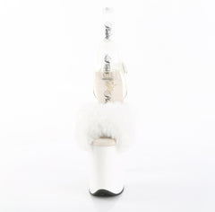 8 Inch Heel FLAMINGO-808FUR White Faux Fur