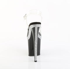 8 Inch Heel FLAMINGO-808MLS Clear Black