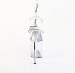 8 Inch Heel FLAMINGO-808PREM-STN Clear