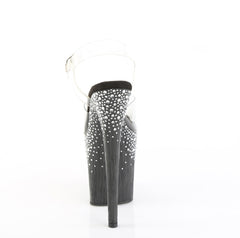8 Inch Heel FLAMINGO-808SPKL-02 Clear Black