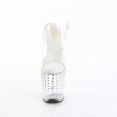 8 Inch Heel FLAMINGO-808TDRS Clear Rhinestone