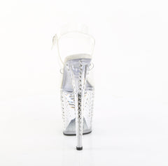 8 Inch Heel FLAMINGO-808TDRS Clear Rhinestone