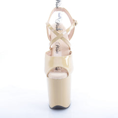 8 Inch Heel FLAMINGO-824 Cream Patent