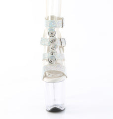 8 Inch Heel FLAMINGO-856RS Clear Rhinestone