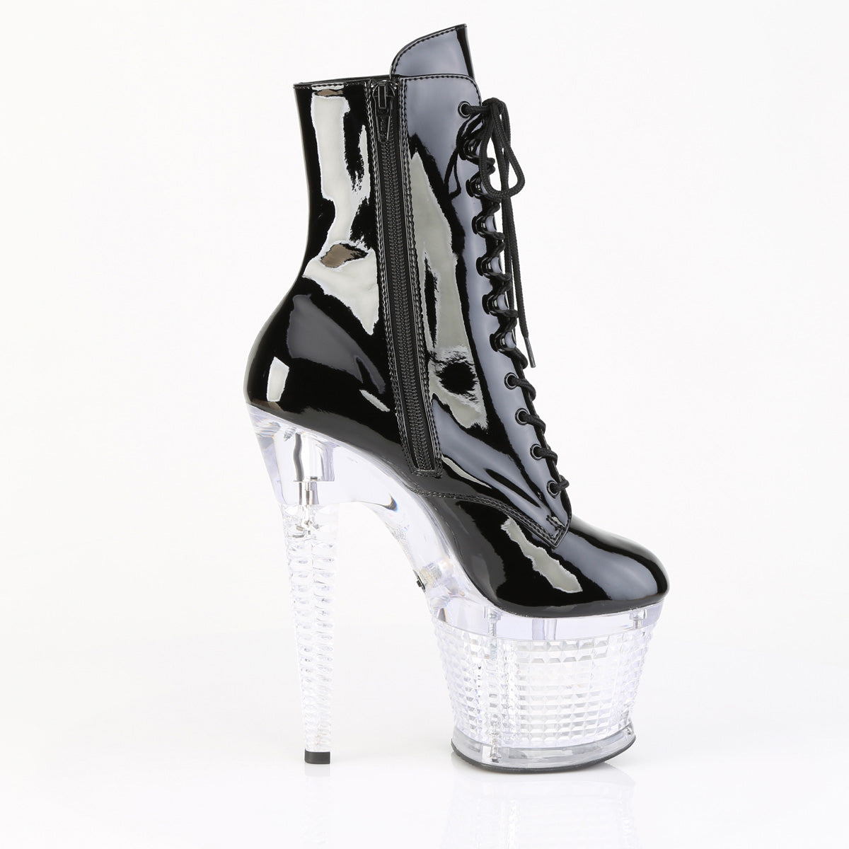 7 Inch Heel FLASHDANCE-1020SPEC Black Clear