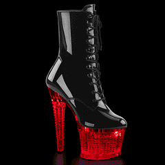 Pleaser Flashdance 1020Spec Black Clear Platform Shoes