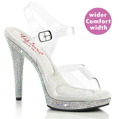 5 Inch Heel GLORY-508DM Clear Rhinestone