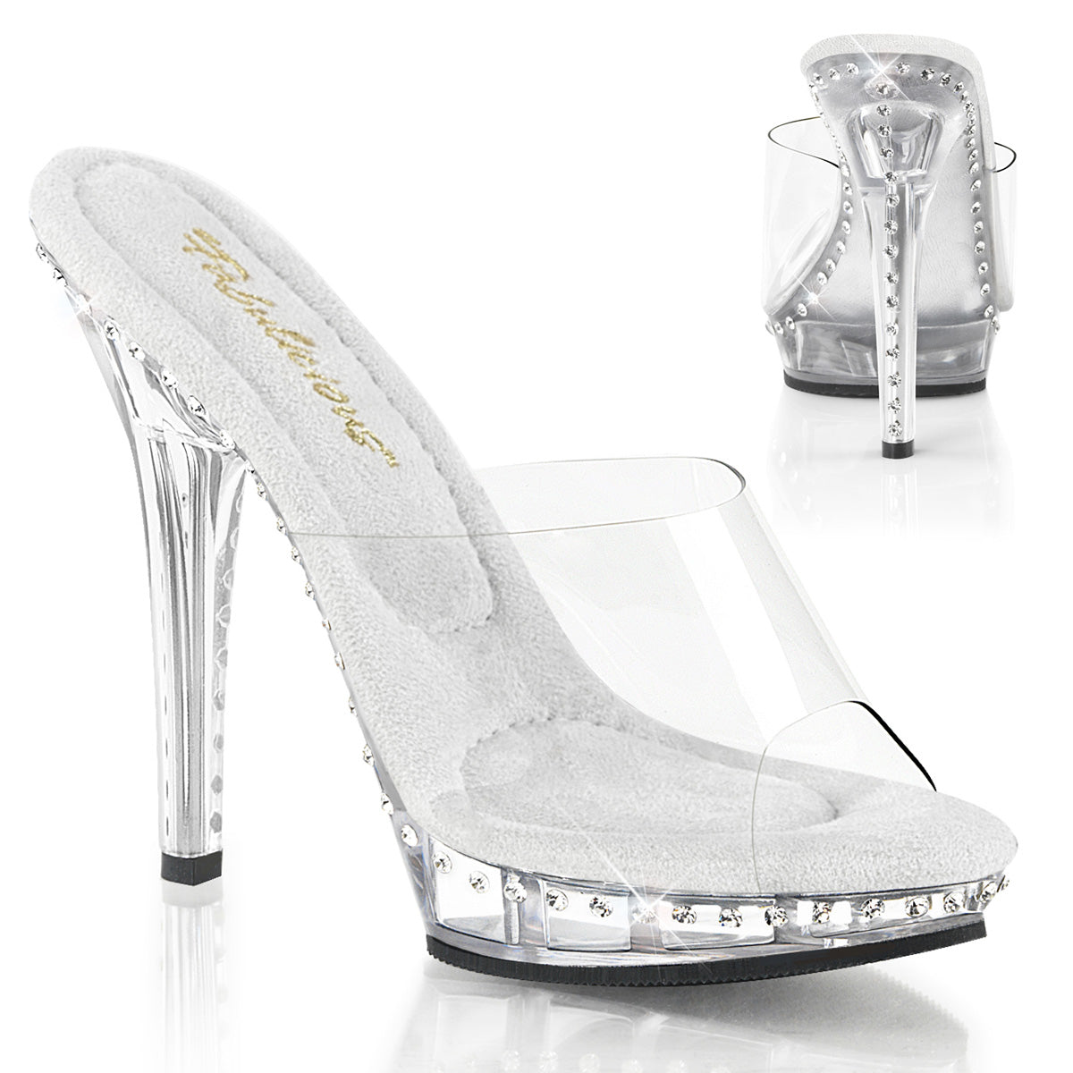 5 Inch Heel LIP-101LS Clear