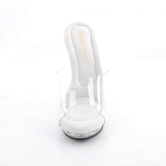5 Inch Heel LIP-101RSI Clear Rhinestone
