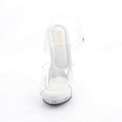 5 Inch Heel LIP-108RSI Clear Rhinestone
