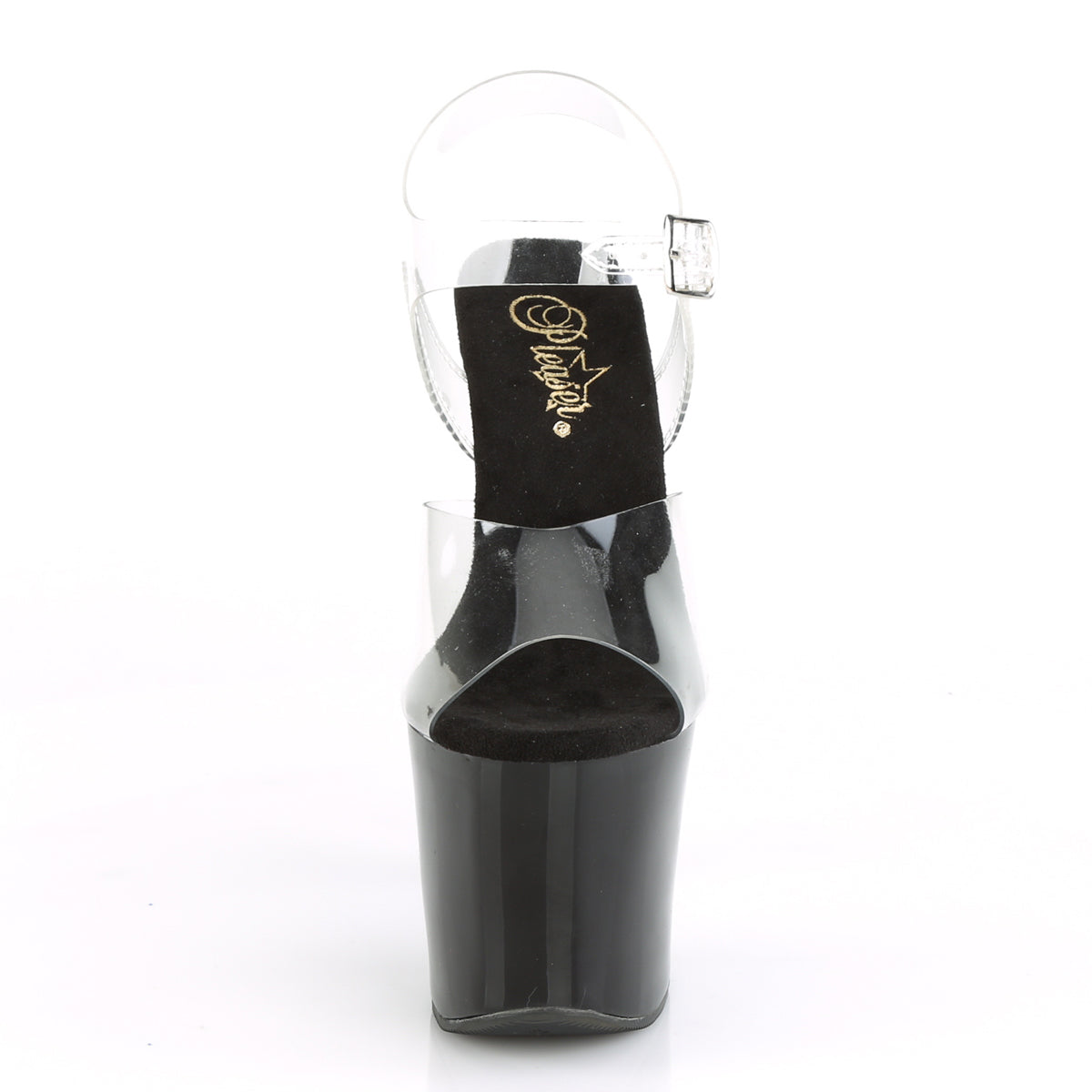 7 Inch Heel LOVETHORN-708 Clear Black