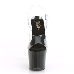 7 Inch Heel LOVETHORN-708 Clear Black