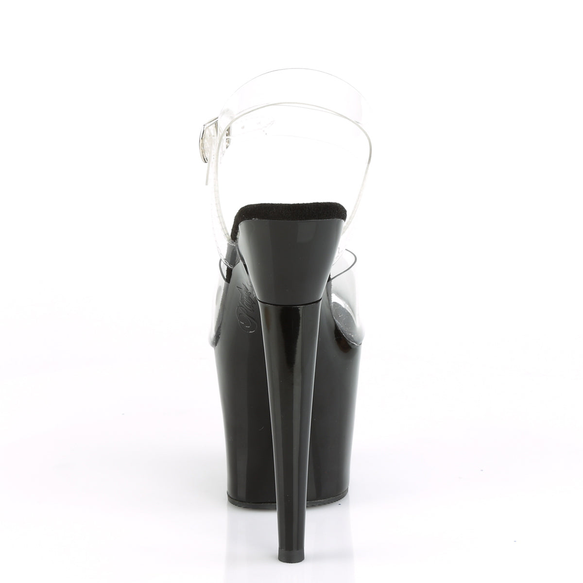 7 Inch Heel LOVETHORN-708 Clear Black
