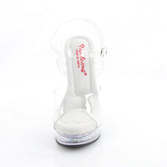 5 Inch Heel MAJESTY-508RSI Clear Silver Rhinestone