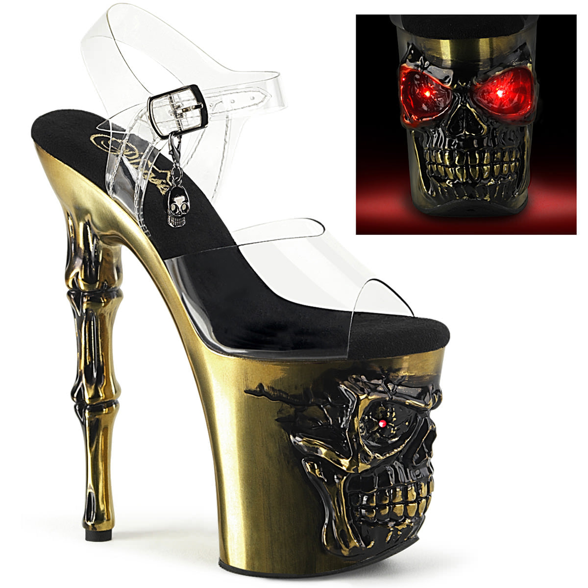 8 Inch Heel RAPTURE-808-LT Brass Chrome