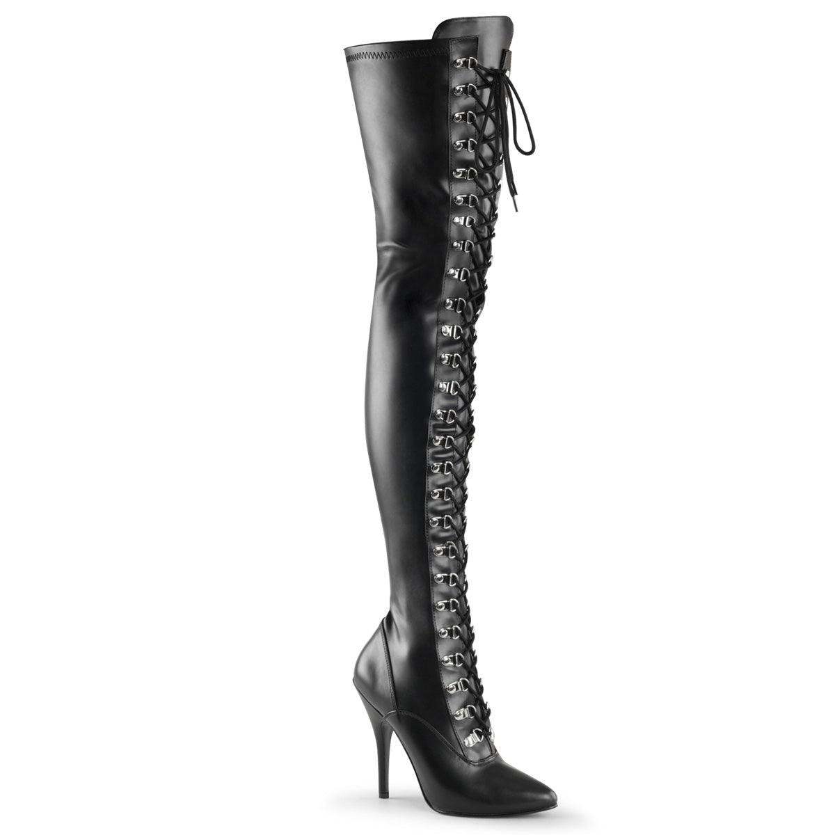 SEDUCE-3024 Black Str Faux Leather