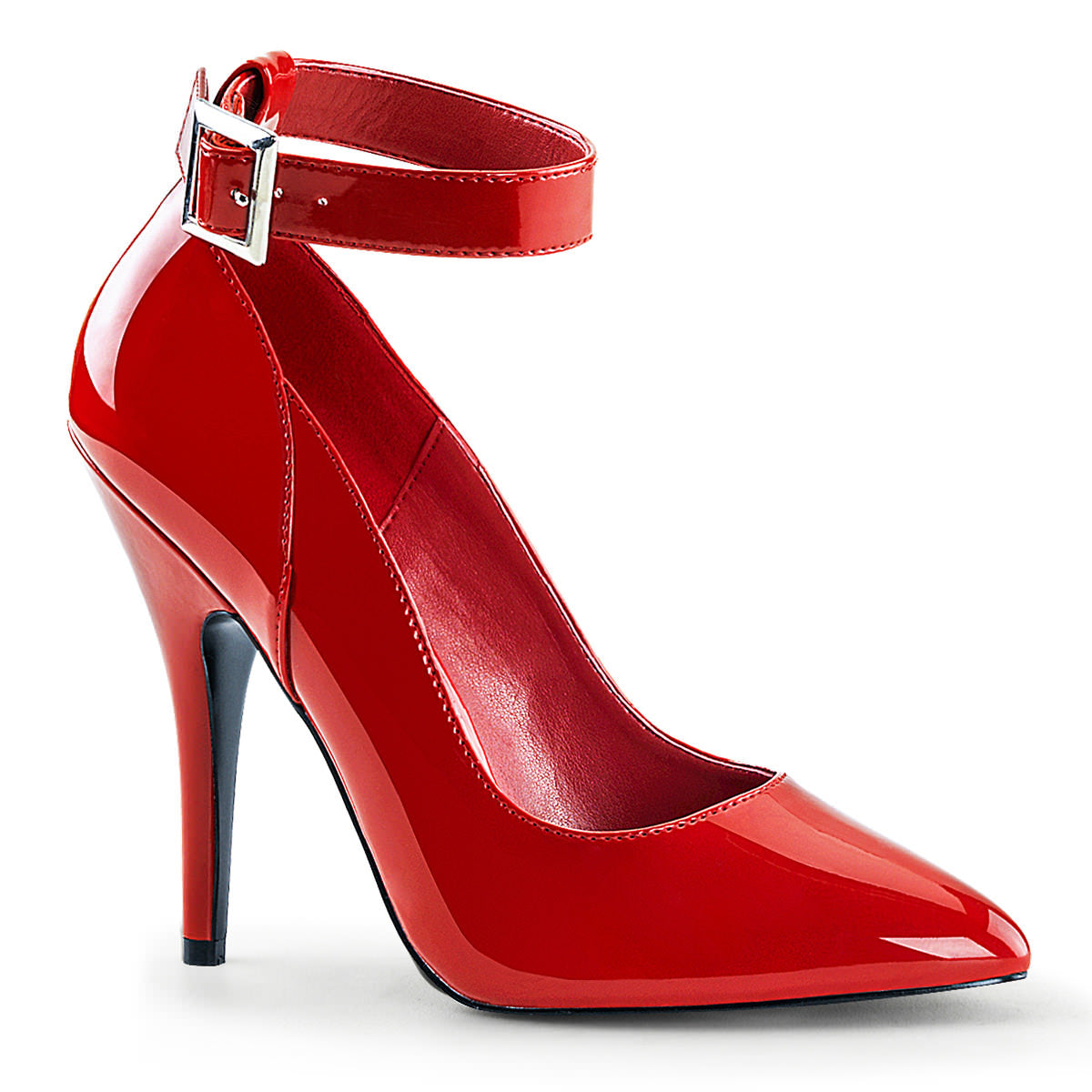 5 Inch Heel SEDUCE-431 Red Pat Plus Size Ankle Strap Pump – Shoecup.com