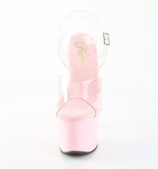 7 Inch Heel SKY-308 Clear Baby Pink