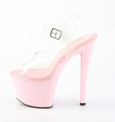 7 Inch Heel SKY-308 Clear Baby Pink