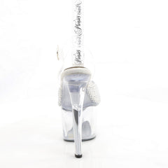 7 Inch Heel SKY-308PREM-RSNT Clear Silver Rhinestone