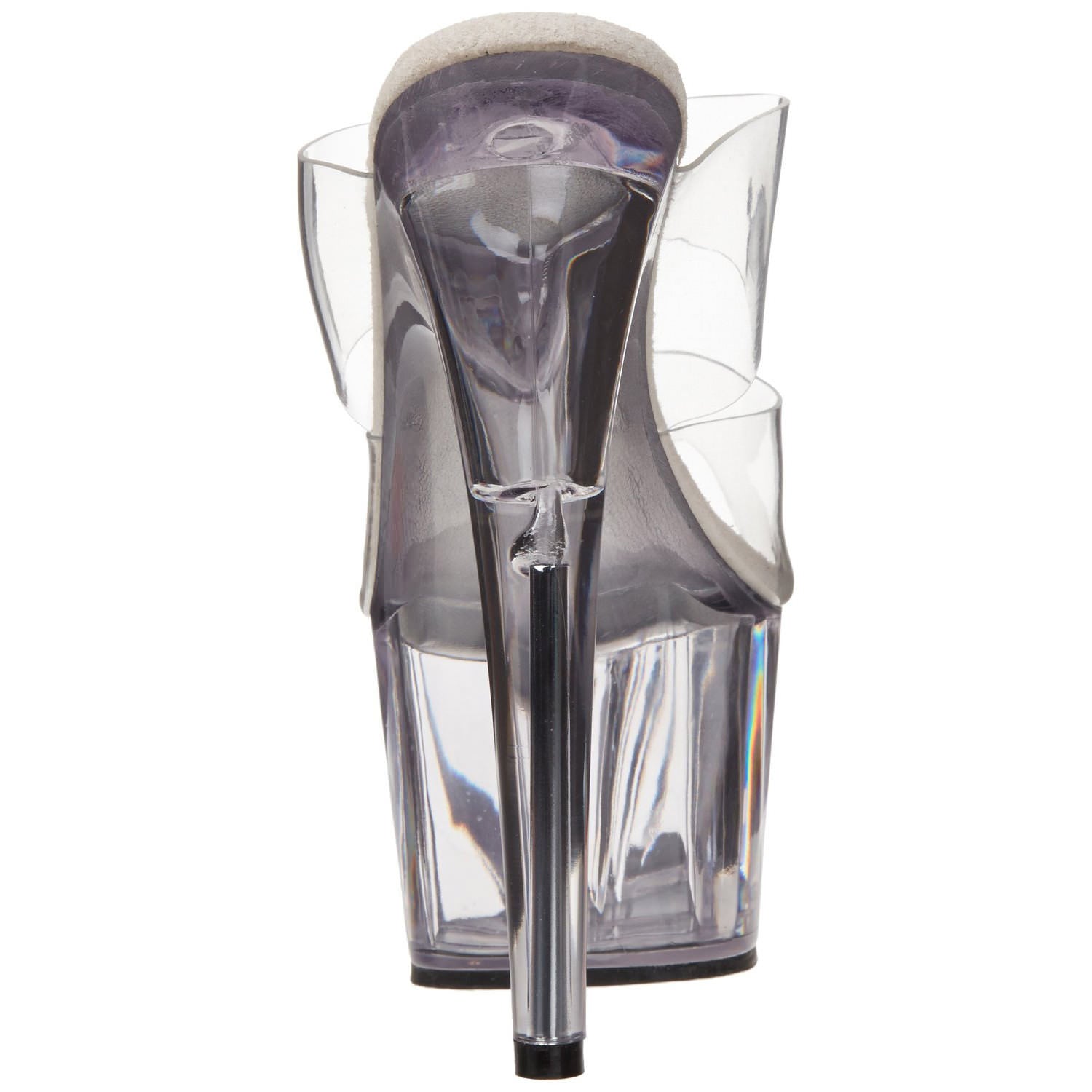 PLEASER ADORE-702 Clear Stiletto Slides - Shoecup.com - 3