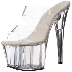 PLEASER ADORE-702 Clear Stiletto Slides - Shoecup.com - 1