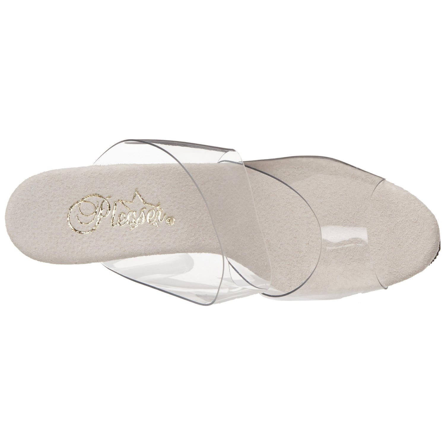 PLEASER ADORE-702 Clear Stiletto Slides - Shoecup.com - 7