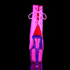 7 Inch Heel ADORE-1018G Neon Pink Glitter