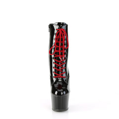 7 Inch Heel ADORE-1020 Black Patent Black-Red