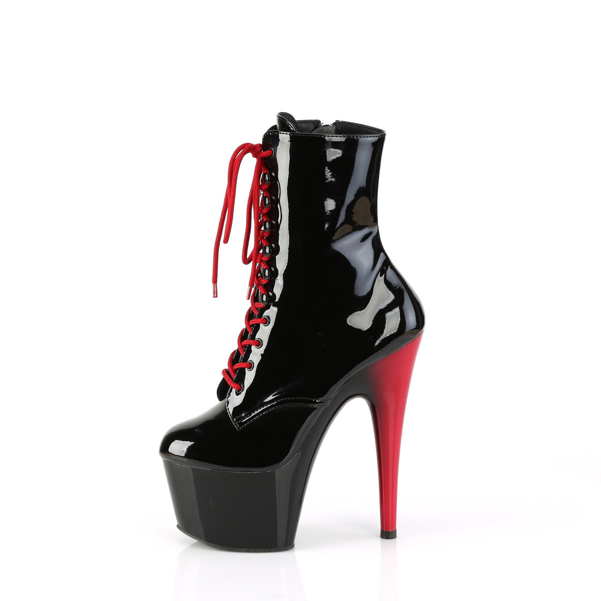7 Inch Heel ADORE-1020 Black Patent Black-Red