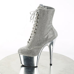 7 Inch Heel ADORE-1020CHRS Silver Rhinestone