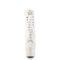 7 Inch Heel ADORE-1020GDLG White Glitter