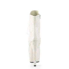 7 Inch Heel ADORE-1020GDLG White Glitter
