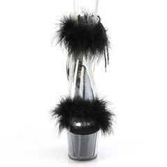 7 Inch Heel ADORE-724F Black Fur