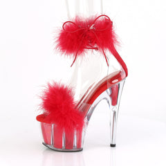 7 Inch Heel ADORE-724F Red Fur