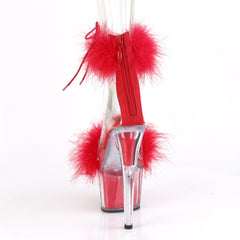 7 Inch Heel ADORE-724F Red Fur