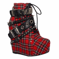 6" Heel BRIXTON Red Plaid