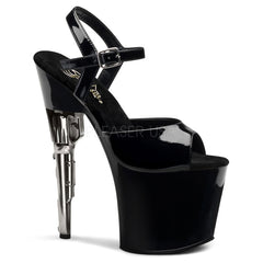 PLEASER BONDGIRL-709 Black Pat Ankle Strap Sandals - Shoecup.com - 1