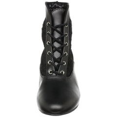 FUNTASMA DAME-05 Black Victorian Granny Boots With Lace Accent - Shoecup.com - 3